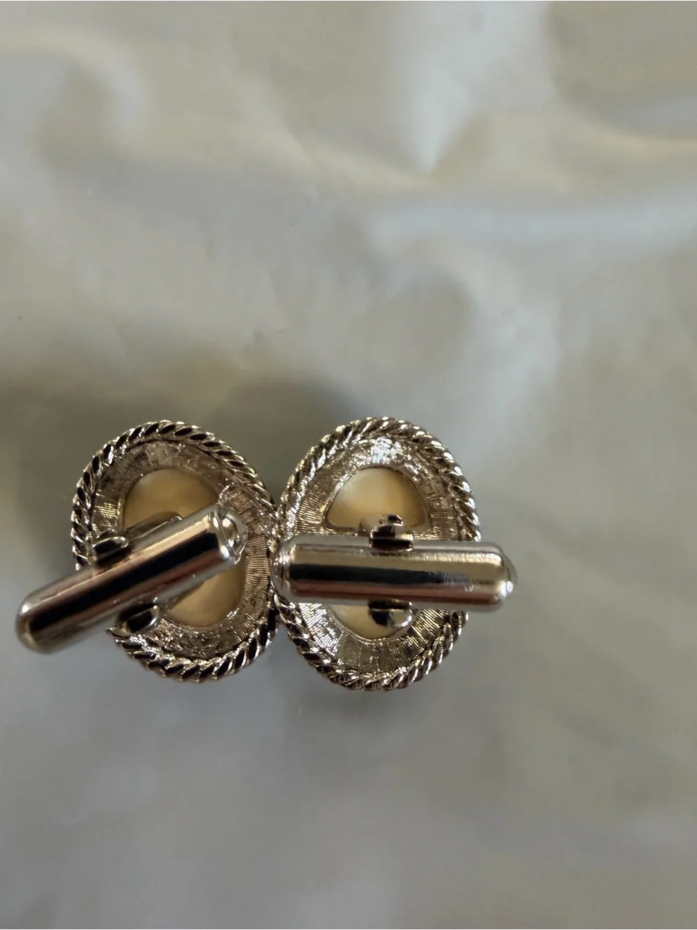 Classic Silver and White Nautical Cufflinks plus 1 more set- Men's Accessories